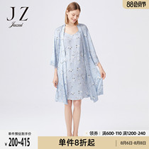 JUZUI Jiuzi official flagship store summer clothes light-colored elegant printing casual and comfortable womens home clothes