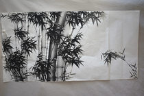 Four feet 1 4*0 7 meters of bamboo hand-painted national painting graduation works artificially painted manual painting