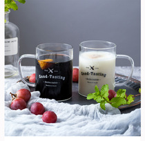 Thickened high temperature resistant belt light man mug juice cup drink tea beer glass