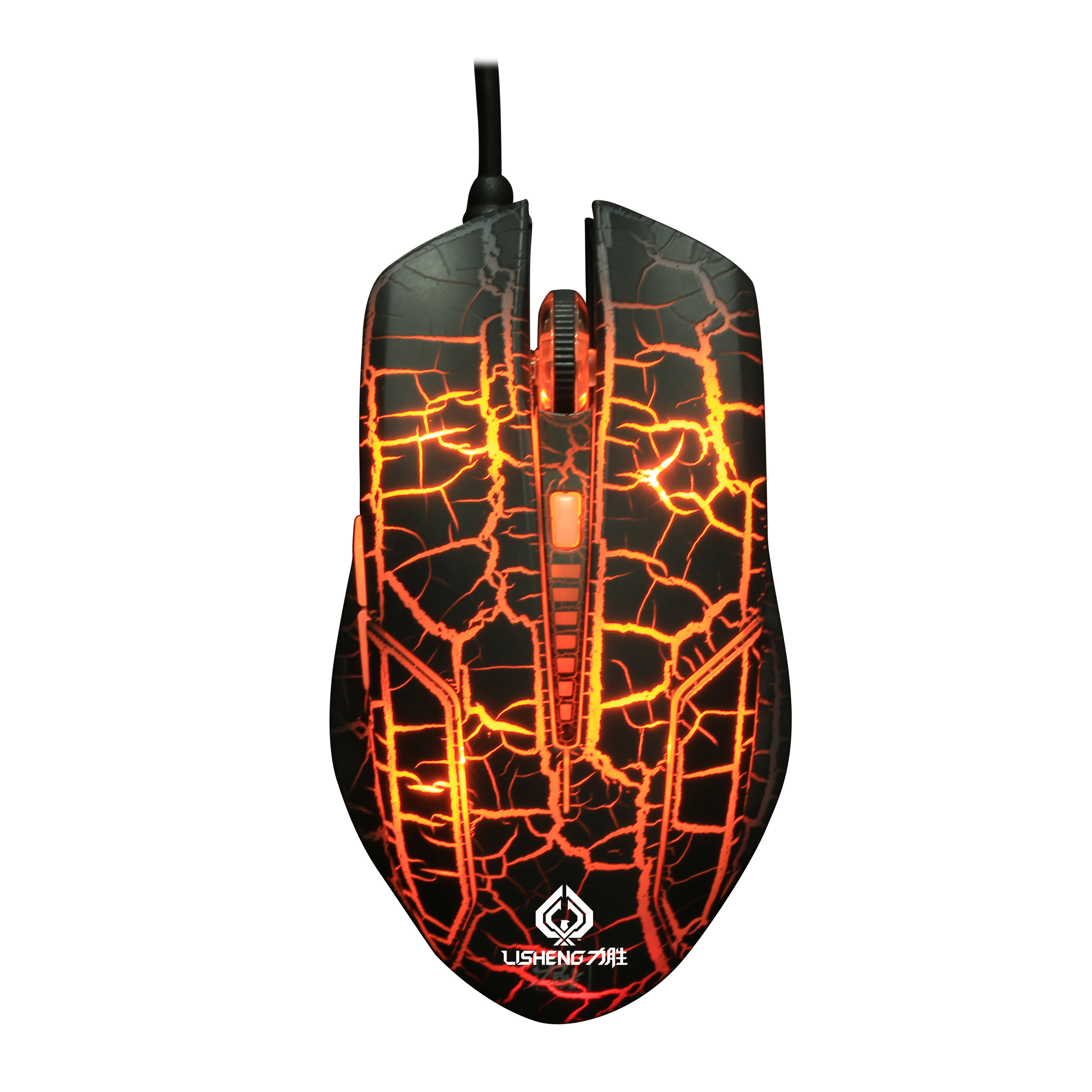 力胜g25鼠标cflol竞技游戏鼠标电脑usb有线鼠标裂纹炫光鼠标