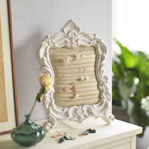 BJ14 French white retro carved home decoration Jewelry earrings necklace display storage rack