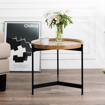 CJ040 retro side a few small coffee table set a few solid wood Black American round a few wooden coffee table living room