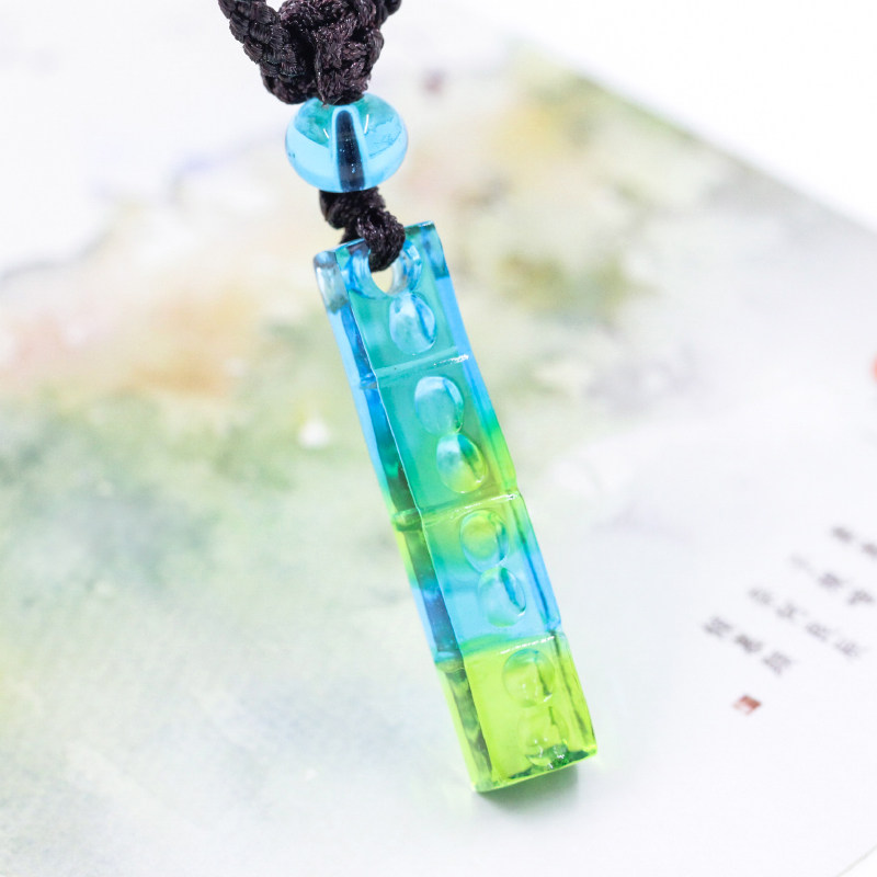 古法琉璃柱形吊坠月牙环佩十字架魔戒送男友时尚学生款项链饰品_7折