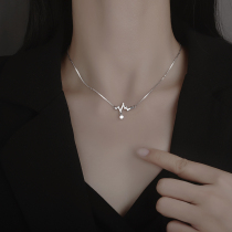 925 sterling silver heartbeat necklace ins cold wind niche design sense light luxury simple choker 2021 new female