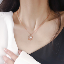925 sterling silver safe lock necklace 2021 new female light luxury niche design sense retro style long life choker