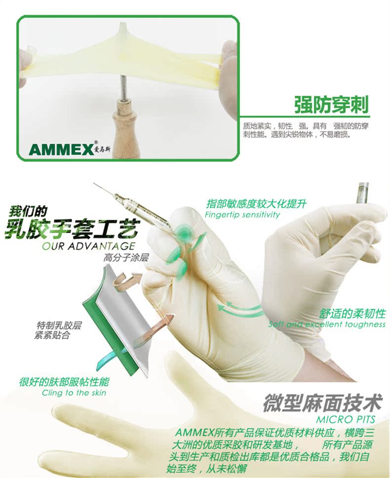Защитные перчатки Ammex 100 Защитные перчатки Ammex 100