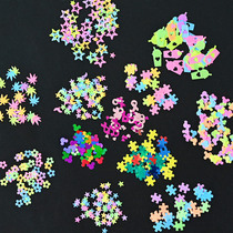 Japanese nail decoration net red fluorescent sequins love stars flowers nail glitter patch solvent-resistant luminous sequins