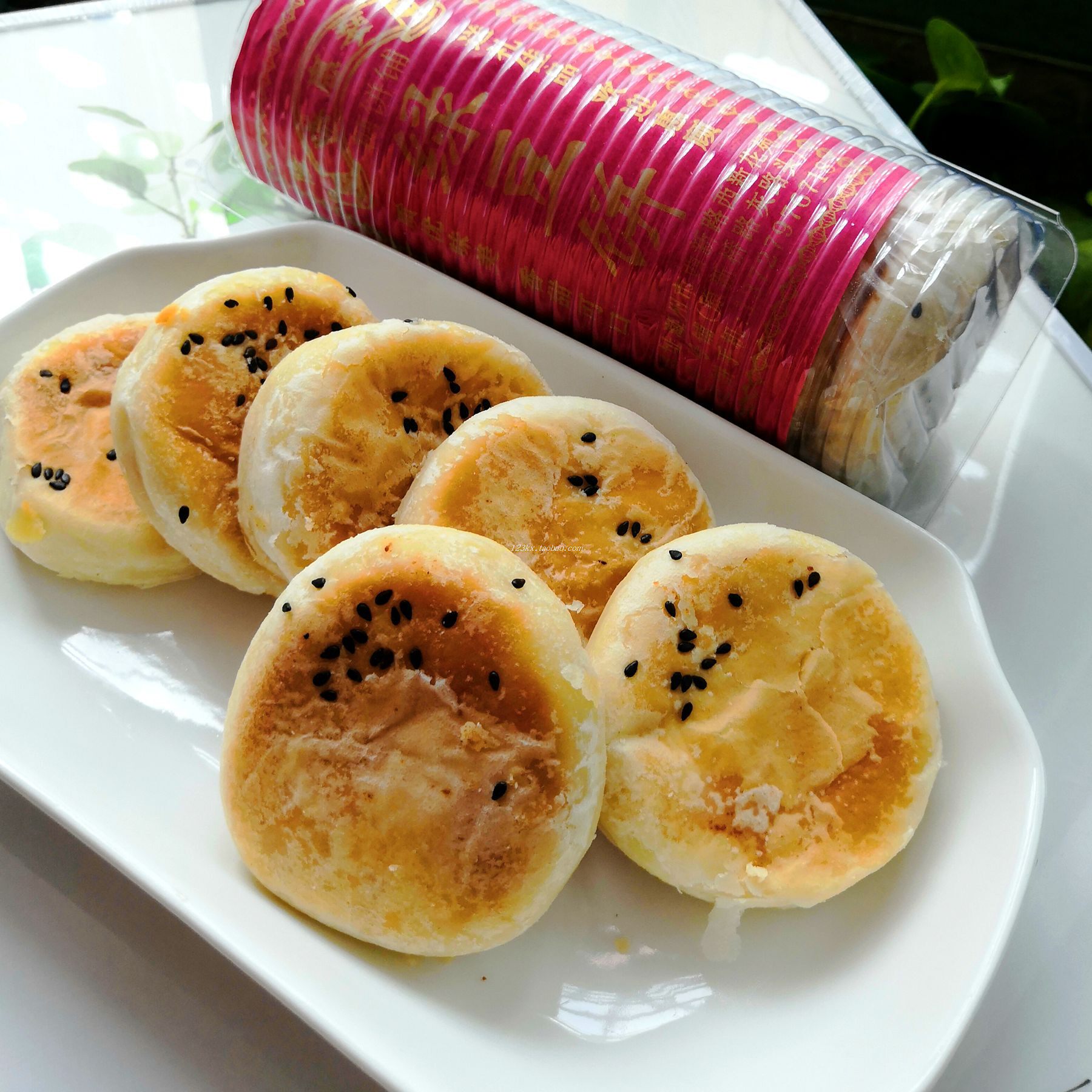 潮汕潮州特产传统糕点惠来绿豆饼甜而不腻新鲜现做真空装3筒包邮