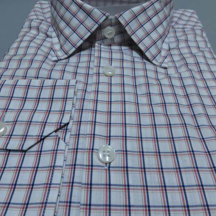 蓝豹lampo长袖衬衫 红蓝色格子款 标准版 39码 特价358_7折现价358元