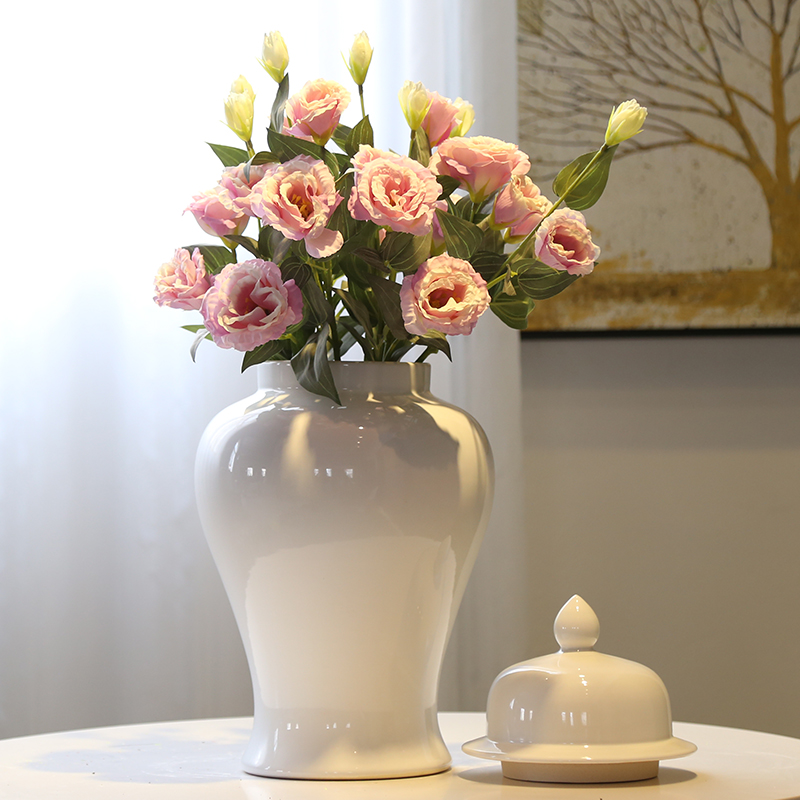 Jingdezhen new Chinese style porch vases, flower implement soft outfit decoration sitting room club between example simulation flower receptacle furnishing articles