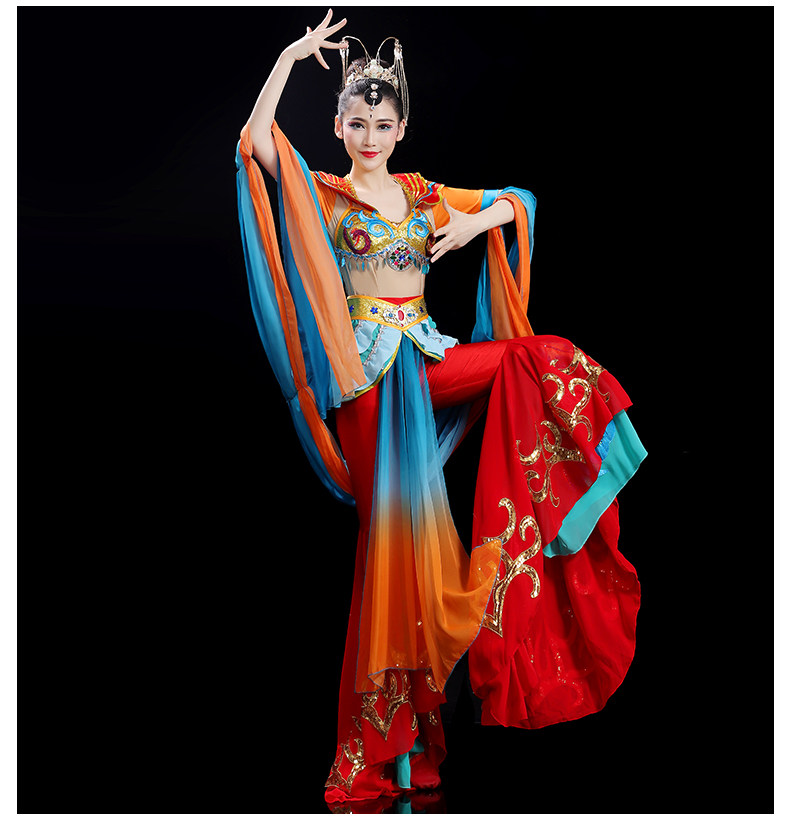 敦煌飞天舞蹈演出服舞古典服装女飘逸民族反弹琵琶独舞艺考套装