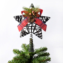 Heidi Christmas Tree Top Decoration Supplies Christmas Tree Decoration Supplies 20CM High-speed Rail Art Pentagram and Angels Tree Top