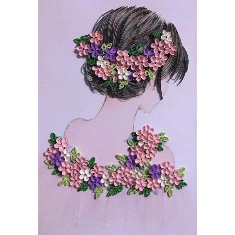 a3线稿图衍纸画材料包大号8k衍纸套装结婚手工作品初学者底稿图a3