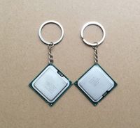 Free shipping Intel 775 cpu keychain key ring pendant CPU key ring card