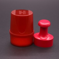 Small financial chapter storage seal box single Oval official seal box transparent frosted private seal plastic seal box