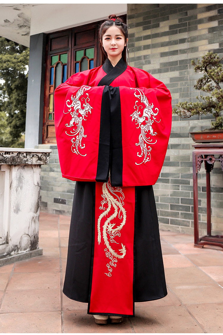 汉服毕业成人礼服运动会开幕式演出玄端男女情侣绣龙凤