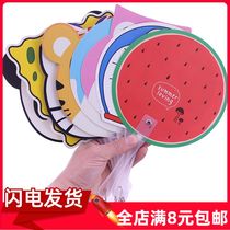 Summer hot sale cute cartoon small fan with pendant childrens girls toy student micro-business scan code gift to give away