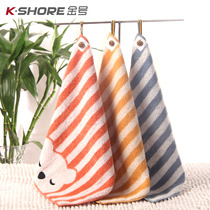 Cotton small towel Shutman cotton soft absorbent small square towel Cotton hook childrens towel bear hand towel