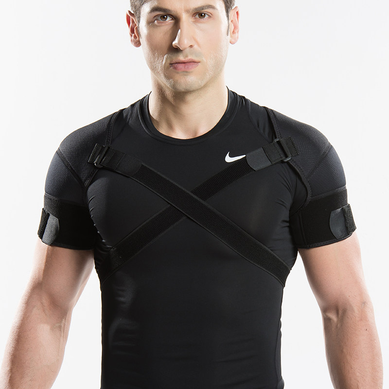 狂迷可调节式护肩运动保暖透气护双肩篮球羽毛球护肩带男女士护具