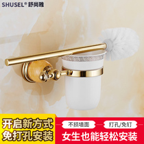 European gold toilet brush holder Toilet brush Toilet brush head Toilet brush set Toilet bathroom hardware pendant
