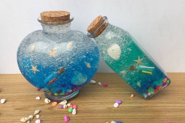 diy许愿瓶玻璃 迷你漂流瓶星空瓶材料包创意彩虹瓶海洋瓶子心愿瓶