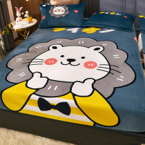 Winter thickened coral velvet bed single piece milk velvet flannel bed cover single dormitory mattress cover