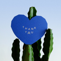 PaperPlay Alien blue love blessing greeting card Christmas Day Birthday gift original Italian high-end card