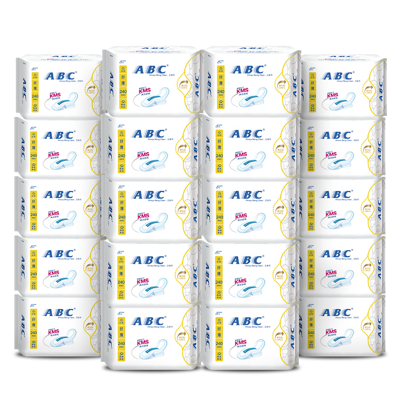 ABC卫生巾棉柔日用组合装纯棉柔贴身包邮240mm*20包C32产品展示图3