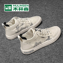 Mullinson mens shoes high canvas shoes 2021 New Tide mens casual shoes Korean version of board shoes Autumn Mid-help cloth shoes
