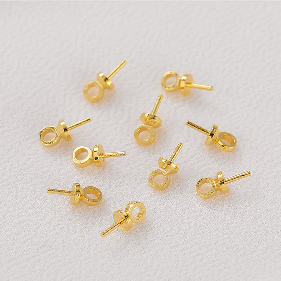 14K 금 하프 홀 양 눈 바늘 바늘 지원 모자 펜던트 바늘 수제 DIY 팔찌 목걸이 보석 재료 액세서리 14K 금 하프 홀 양 눈 바늘 바늘 지원 모자 펜던트 바늘 수제 DIY 팔찌 목걸이 보석 재료 액세서리