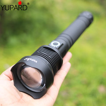 P70 outdoor high power strong light waterproof rechargeable zoom 26650 flashlight Outdoor high bright long spot light 5000