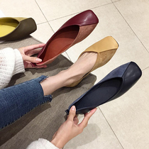 Single shoes womens 2021 new spring all-match light net red lazy shoes late night doudou shoes fairy flat shoes tide shoes