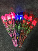 Romantic Valentines Day Simulation Fabric Rose Glowing Night Light Christmas Gift Bar Wedding Supplies
