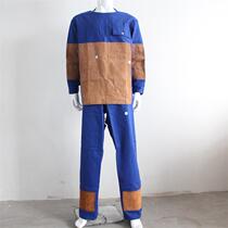 Electric welding flame retardant clothing fireproof flower electric welding clothing set welder clothing reverse wear electric welding work clothing fireproof welding clothing