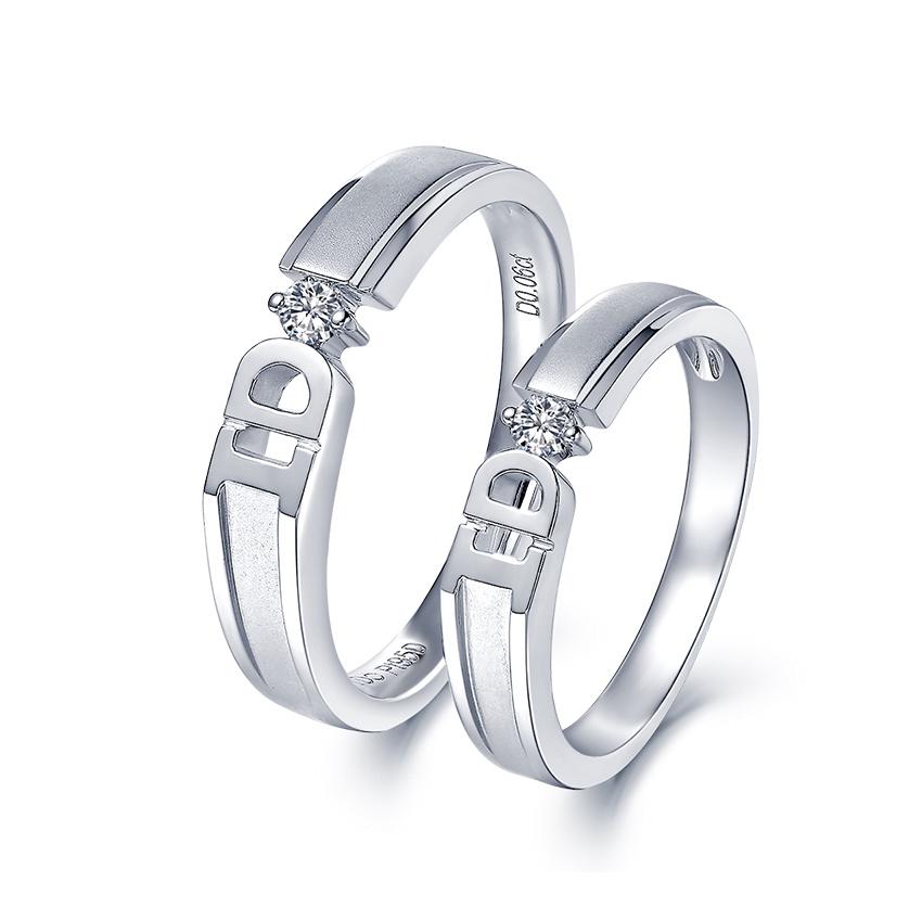 i do 18k金结婚钻石对戒白金订婚求婚戒指情侣情人节正品专柜ido