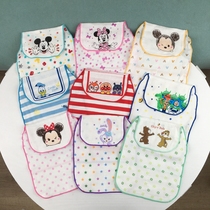 Day Series Thin baby 3 layers gauze suction sweat towels Kindergarten children cushion back towels male and female baby cartoon perspiration scarves
