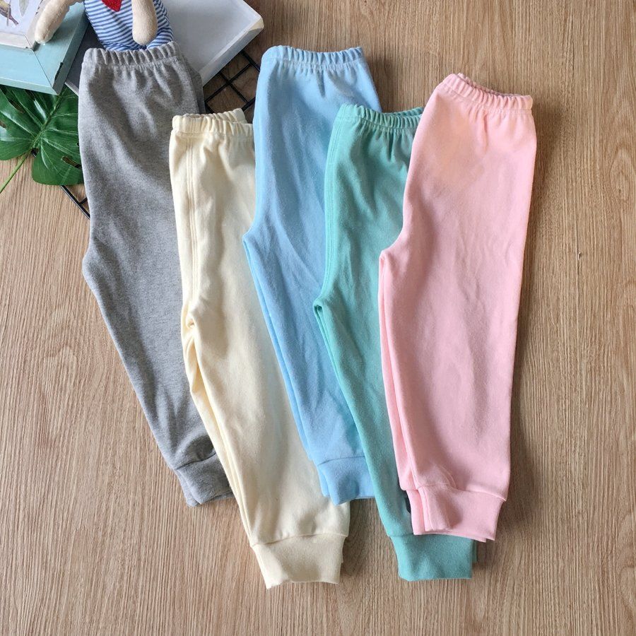 80-120 yards men and women baby cotton sanitary pants dual-use crotch elastic children's inner pants spring and autumn solid color pajamas