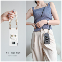 Suitable for Huawei mate40pro mobile phone shell Tide Card Solid Kitty sling Obliquely Satchel straps net red female