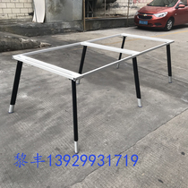 Office wrought iron table tripod leg bracket two-color workbench foot egg tube long conference table iron frame leg custom Guangdong