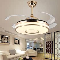 Dining room ceiling fan light Invisible Nordic simple living room Ultra-thin leafless fan chandelier One-piece modern bedroom electric fan