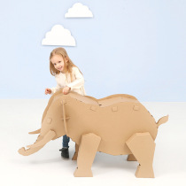 Large carton Original color creative puzzle class Assembly carton model toy Kindergarten manual teaching aids DIY