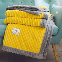 Double-layer milk fluff blanket quilt thickened winter warm coral velvet blanket Flannel bed sheet Bed mat bed