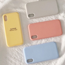 Jueves simple solid color liquid silicone iphonexs phone case xsmax Apple xr all-inclusive 11pro anti-drop