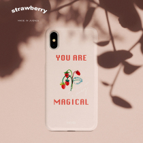Jueves original strawberry iphone11pro phone case max Apple xs matte hard case 7plus women xr