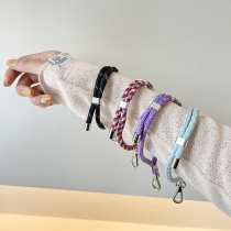 Jueves Color Mobile Phone Hanging Rope Short-Made Wrist Rope Telescopic Adjustable Cute Wristband Sturdy Apple Weave