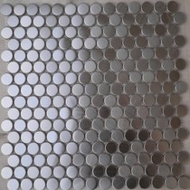 Metal round stainless steel brushed mosaic puzzle parquet background wall sticker living room tile bar decoration building materials