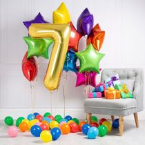 Domestic 18 inch aluminum foil star balloon HAPPY BIRTHDAY combination set