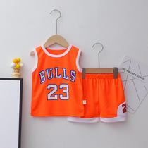 2021 new summer male and female baby childrens vest set cartoon printing digital autumn vest shorts two pieces