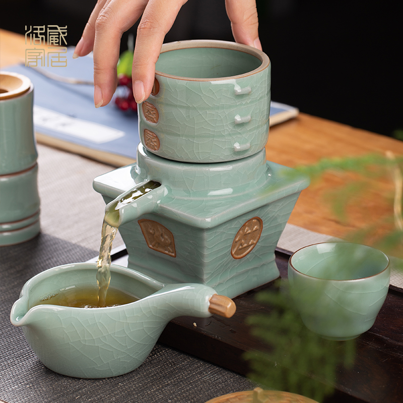 Make tea tea set home fit your up lazy automatic die ware jingdezhen porcelain of a complete set of kung fu tea set