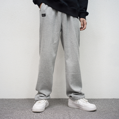 灰色运动裤男士2020年秋冬季新款潮流宽松束脚休闲长裤子男裤卫裤-电